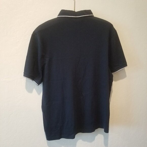 Michael Kors Women's Button Up Polo Shirt Casual Collared Top Cotton Black Sz XL - Picture 2 of 6